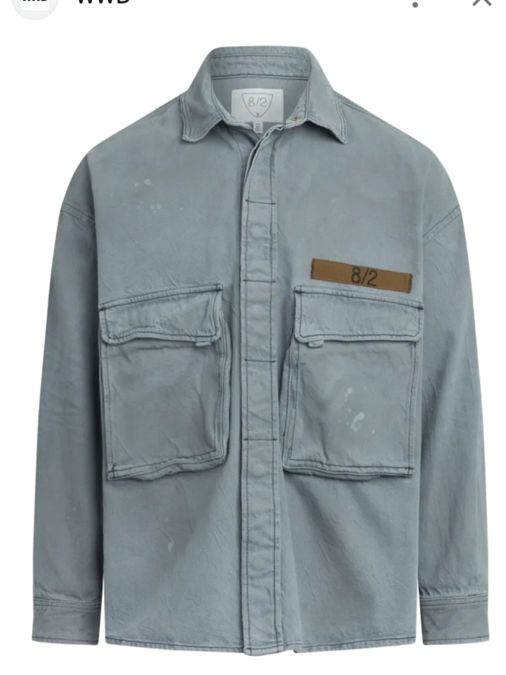🌻NEW Hudson Jeans x Brandon Williams “Jeff” workwear shirt jacket "shacket" sz L - Picture 3 of 9